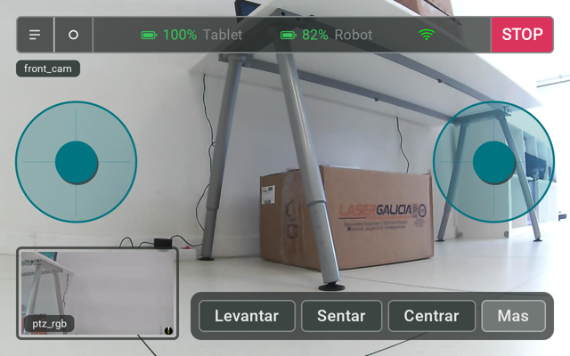 Vista de control con vídeo visible